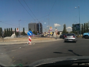 Кръговото кръстовище на Водната палата в Пловдив