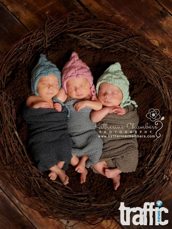 30 вдъхновяващи снимки на бебета тризнаци
