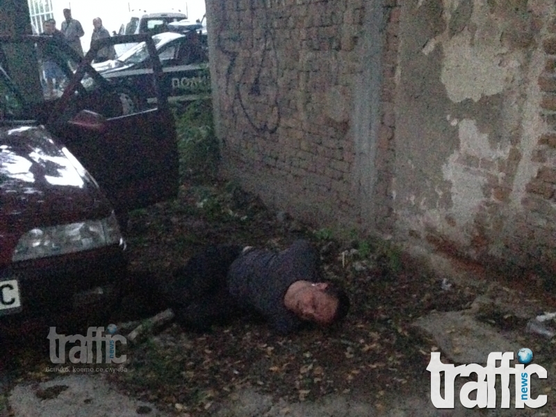 Ексклузивно: Дрогиран и пиян помете жена на тротоар в Пловдив СНИМКИ И ВИДЕО 