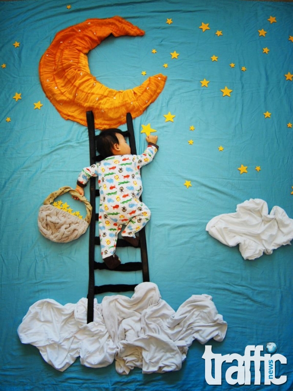 Креативна майка превръща съня на бебето си в приключение СНИМКИ