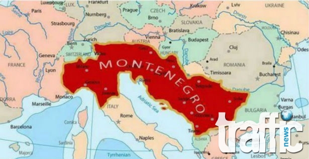 Части от България попаднаха в карта на Велика Черна гора 