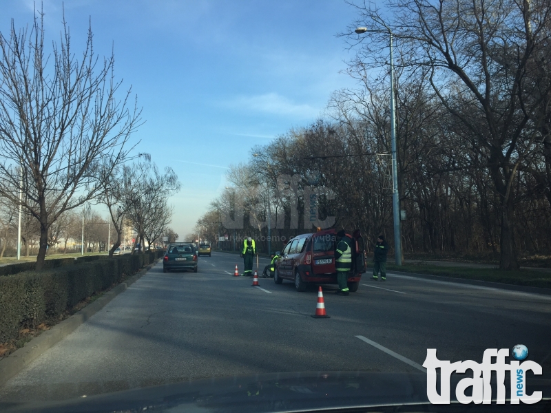 Блокирано е движението на булевард 