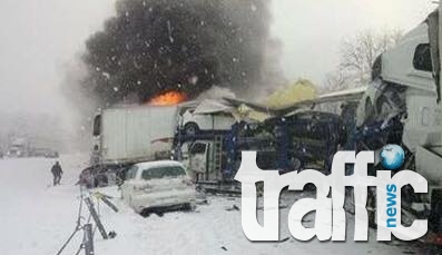 Камион с фойерверки се взриви сред 150 коли на магистрала! ВИДЕО