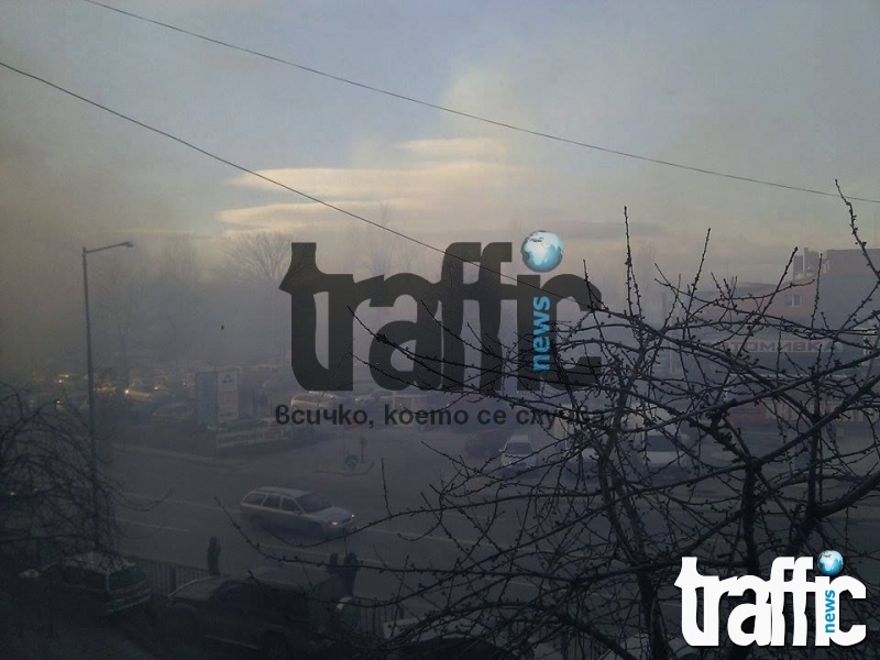 Пожар на околовръстния път на Пловдив