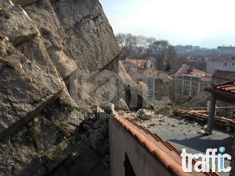 Ето ги пострадалите къщи от падналите скали в Пловдив СНИМКИ
