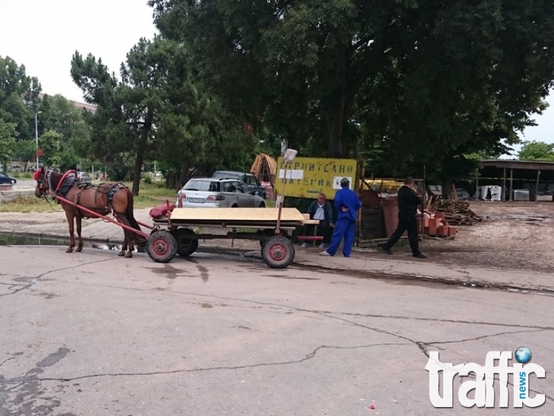 Паяк вдигна две каруци на Цариградско шосе СНИМКИ