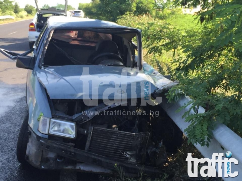 ВИДЕО от катастрофата с пиян шофьор и 8 ранени край Пловдив