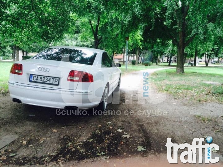Нагъл баровец завзе входа на детска площадка в Пловдив СНИМКИ