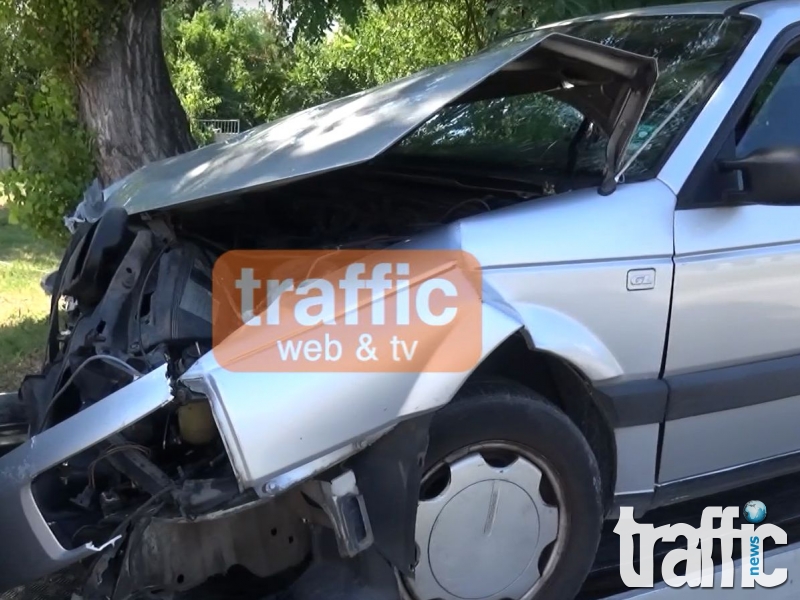 ВИДЕО от катастрофата с двама ранени в Пловдив 