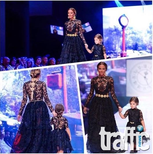 Николета Лозанова дефилира с 3-годишната Никол в Седмицата на модата София 2015 СНИМКИ