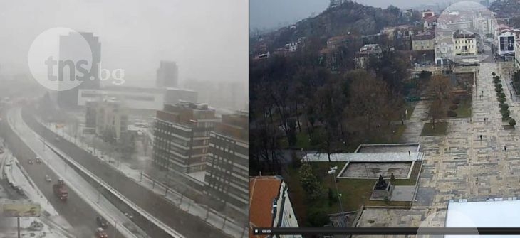В София вече вали сняг на парцали, под тепетата се сипе дъжд СНИМКИ
