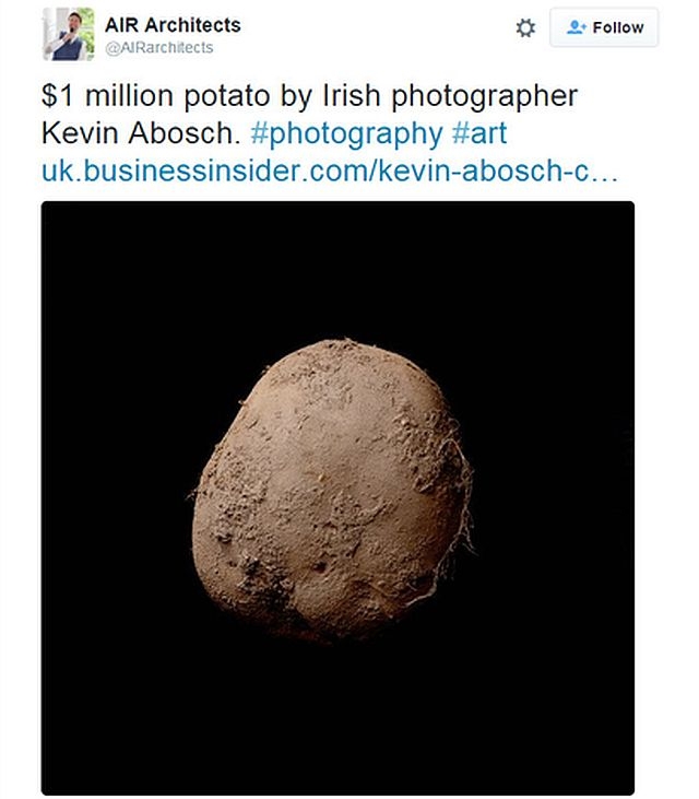 Продадоха снимка на картоф за 1 млн. евро