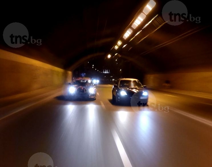 Луда гонка в тунела на Пловдив! ВИДЕО