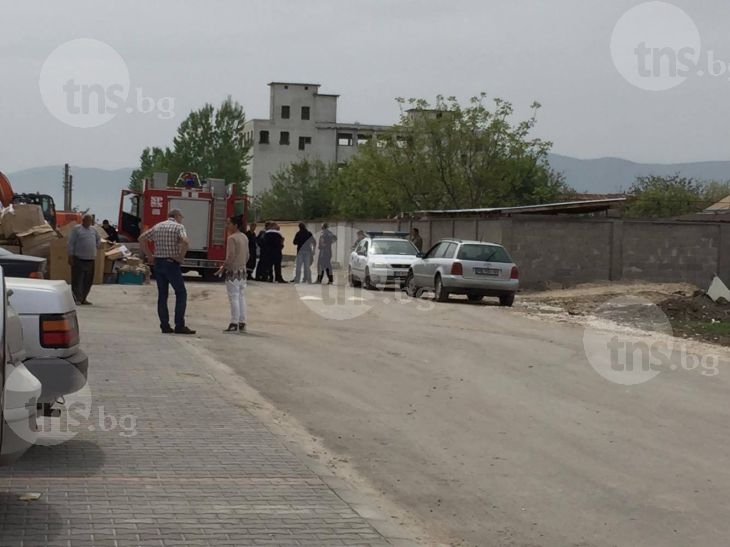 Контейнер от Китай изпусна задушлив газ, вдигнаха пожарната в Пловдив накрак СНИМКИ