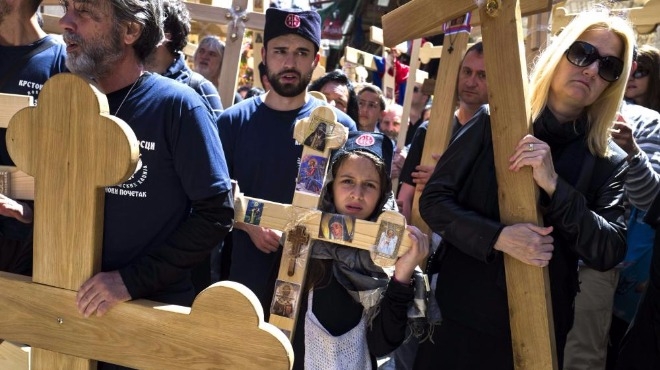 Хиляди православни християни се събраха в Ерусалим на Разпети петък 