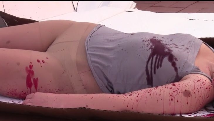 Вегани и вегетарианци спретнаха кървав протест ВИДЕО и СНИМКИ