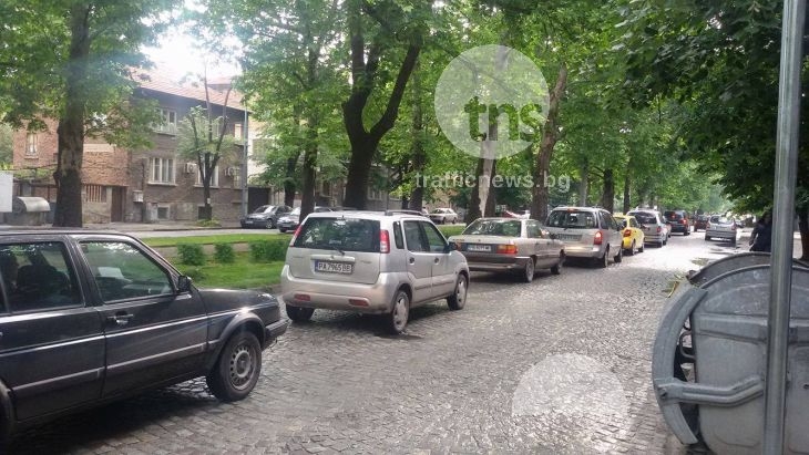 Голям клон се стовари върху бул. Хаджи Димитър! Оказа се, че режат дърво в час пик СНИМКИ