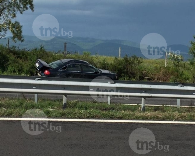 Катастрофа с четири коли край Пловдив се размина без пострадали 