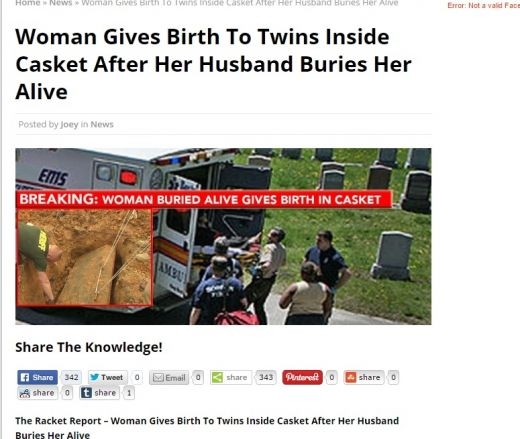 Мъж размени мъртвец с жена си, погреба я жива, тя роди близначета в ковчега 