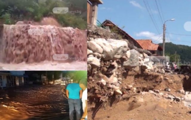 Кални водопади и невиждано бедствие в Карловско ВИДЕО