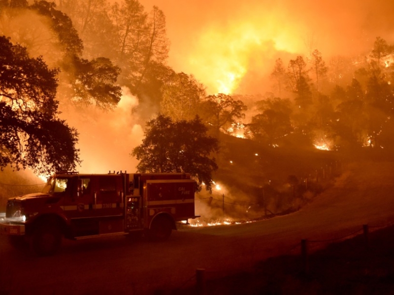 Пожар погълна цял град в Калифорния