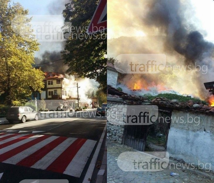 Огромен пожар в комплекс Мегдана в Бачково! Не се знае дали гостите на хотела са навън СНИМКИ и ВИДЕО