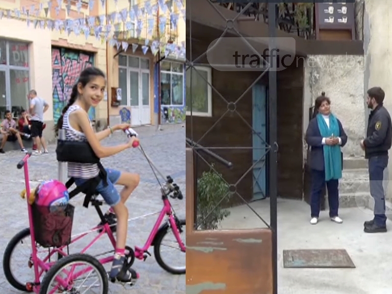 Мургав мъж бил забелязан да кара колелото на болната Вики от Пловдив ВИДЕО