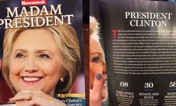 Колосален гаф! Нюзуик обяви Клинтън за президент, продаде 125 000 броя от списанието  