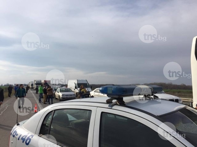 Катастрофа блокира магистрала Тракия в посока Пловдив