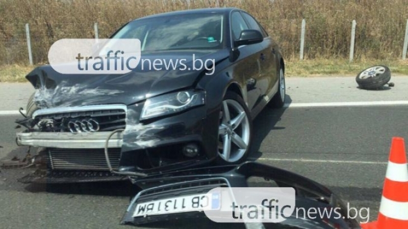 Товарен автомобил отнесе ауди, 23-годишна шофьорка пострада