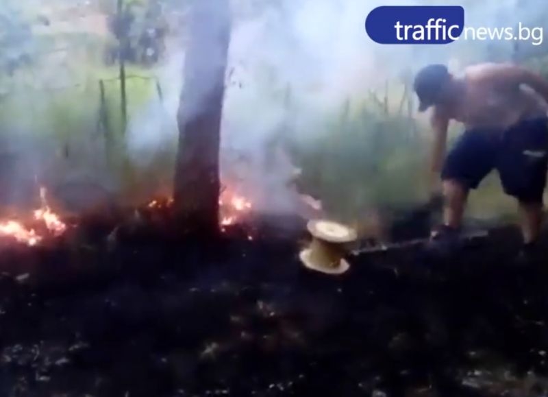 Пловдивски ученик изгаси сам пожар, лумнал зад блока му ВИДЕО