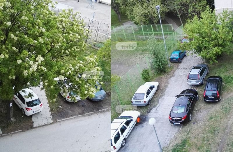 Нагли, нагли шофьори рушат парк за 2,5 милиона лева в Пловдив СНИМКИ