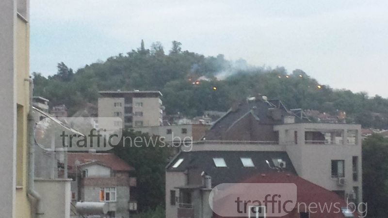 Пожар в Пловдив! Гори склон на Бунарджика СНИМКИ