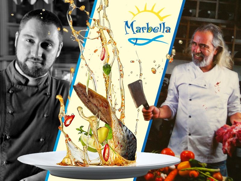 Андрей Слабаков и шеф Росен Чакъров на кулинарната сцена на ресторант Марбея