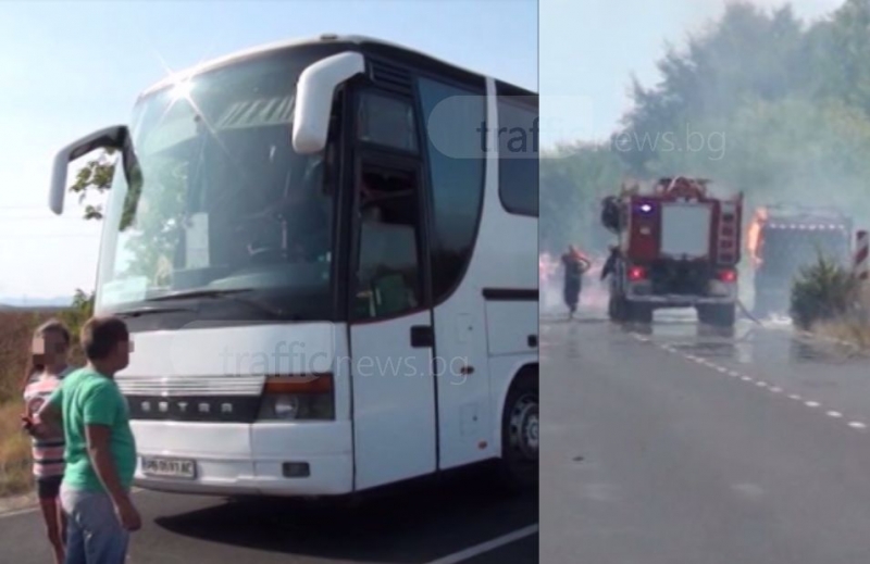 Автобус с пътници бил на метри от гърмящите бутилки край Пловдив ВИДЕО