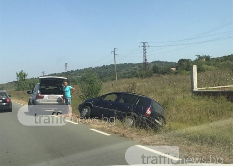 Две катастрофи станаха на магистралата между Пловдив и София, един е сериозно пострадал