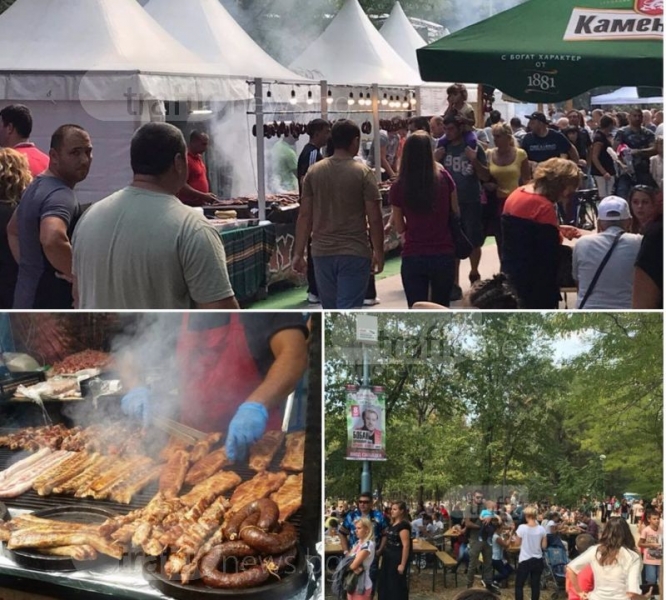 Лаута се пръска по шевовете! Стотици пловдивчани мезят на най-големия фестивал за балканска скара СНИМКИ