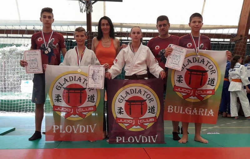 Пловдивският джудо клуб Гладиатор с пълен комплект отличия в Сърбия