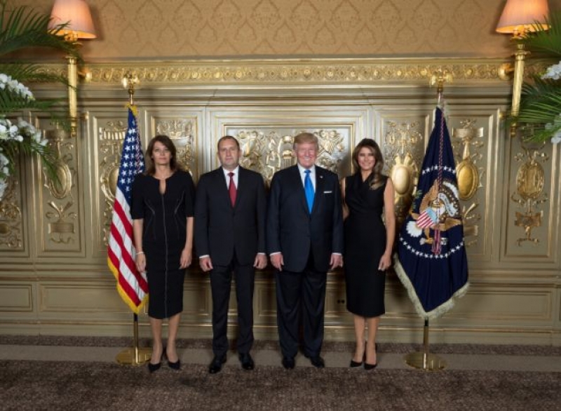 Президентът Радев на приема на Тръм, първите дами - в черно