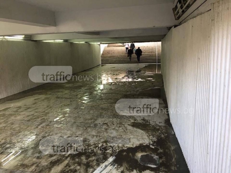 Три подлеза в Пловдив са под вода, две къщи в Стамболийски са наводнени