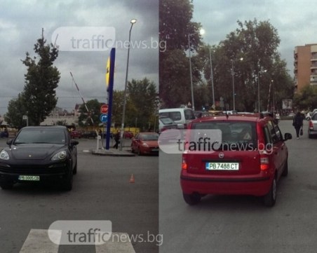 Шофьор на порше паркира като цар пред супермаркет в Пловдив, друг последва “примера“ СНИМКИ