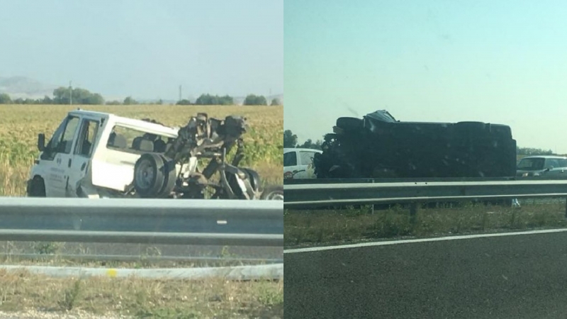 Две катастрофи блокираха магистрала Тракия край Пловдив СНИМКИ