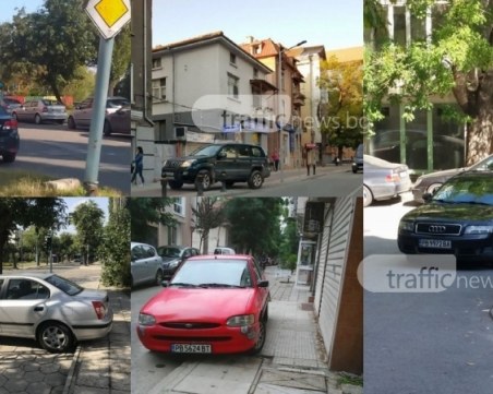 Изцепки на колела: Седем пловдивски шофьори газят закони, градинки и тротоари СНИМКИ