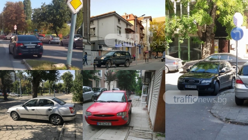 Изцепки на колела: Седем пловдивски шофьори газят закони, градинки и тротоари СНИМКИ