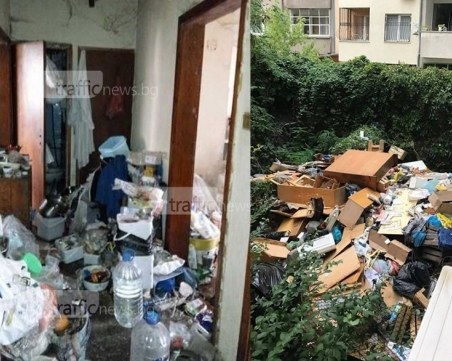 ЧСИ изнесе три реститутки, дворът на кооперация им в центъра на Пловдив се превърна в бунище ВИДЕО