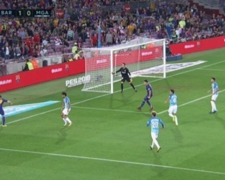 Испания побесня от първия гол на Барса срещу Малага