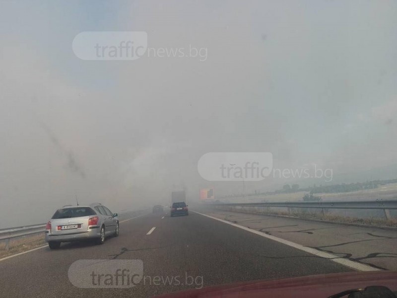Внимание, шофьори! Мъгла покрива автомагистрала “Тракия“ край Пловдив