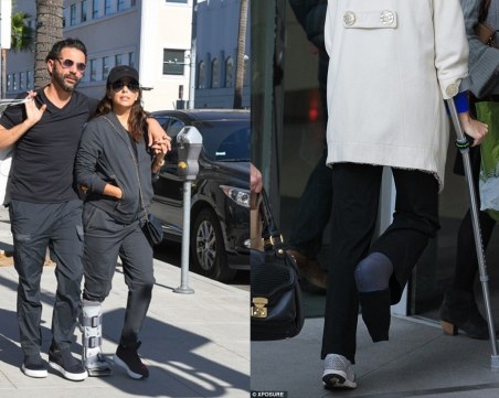 Ева Лонгория е гипсирана, претърпяла инцидент