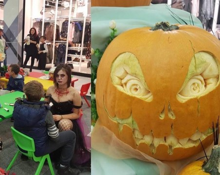 Страховити тикви посрещнаха пловдивчани в мола, деца се превръщат в любимите си герои СНИМКИ