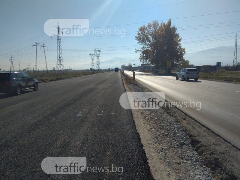 Започнаха полагането на асфалта на Пловдив – Асеновград, новите платна готови до месец СНИМКИ+ВИДЕО